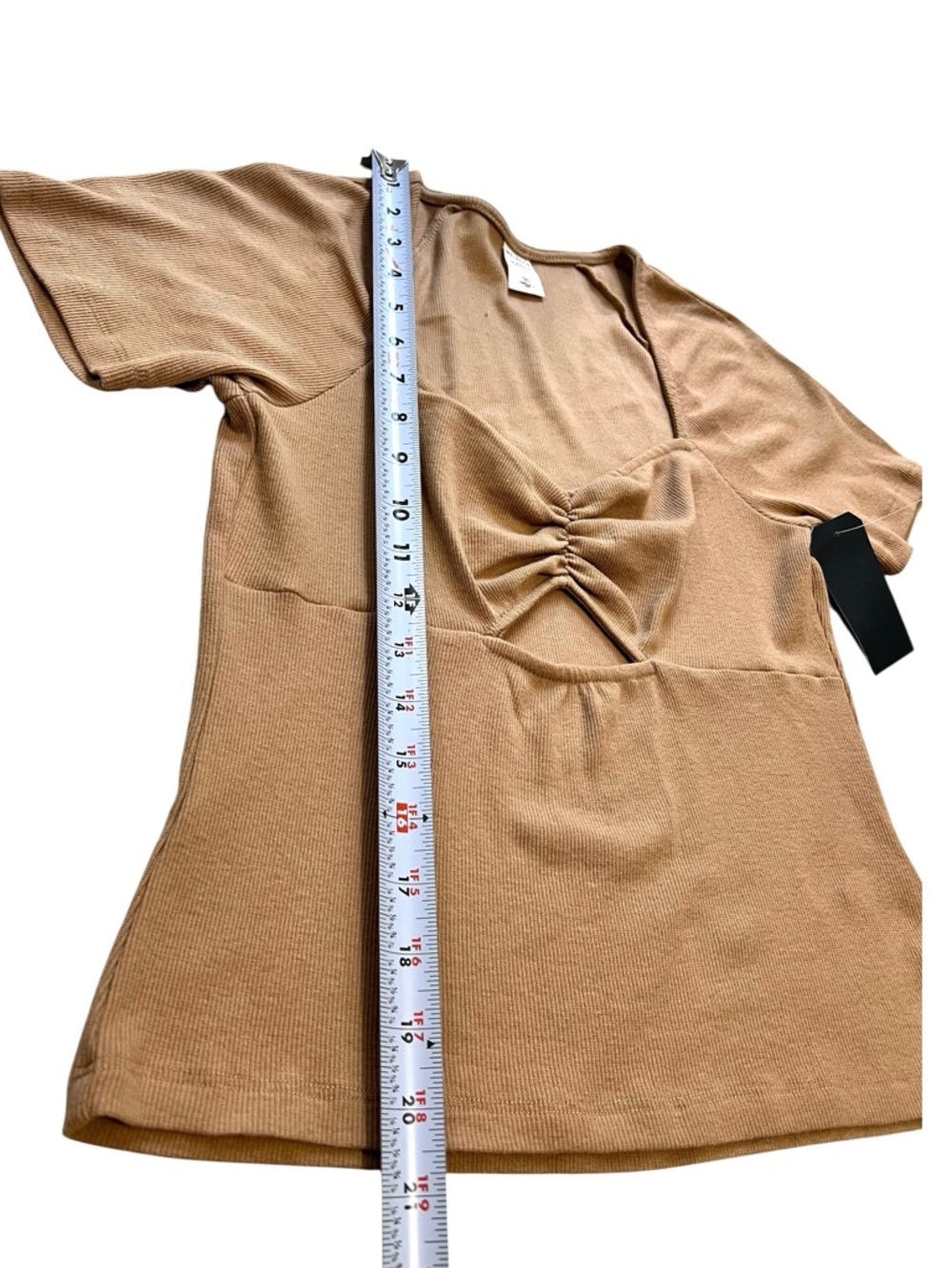 Melrose and Market Short Sleeve Top, Color Tan, Size Small - Picture 5 of 9